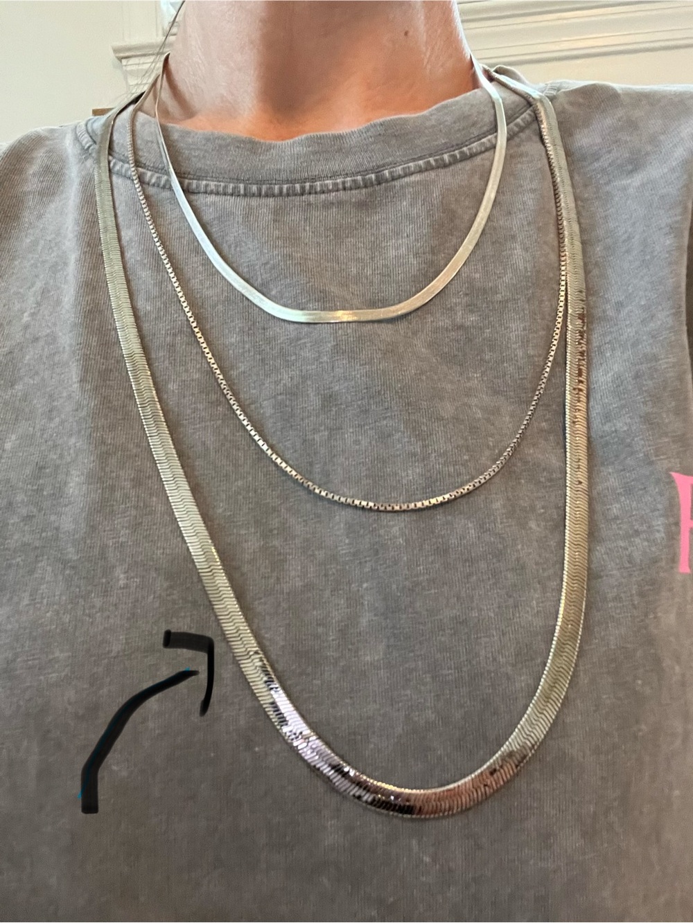 Sterling Silver Herringbone Chain Necklace